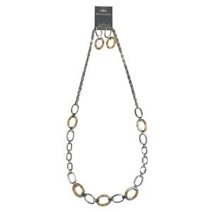 NWT Howard’s Marbleize Acrylic Oval Necklace & Earrings Set